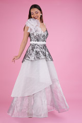 Silver Floral Embroidered Gown4823 video